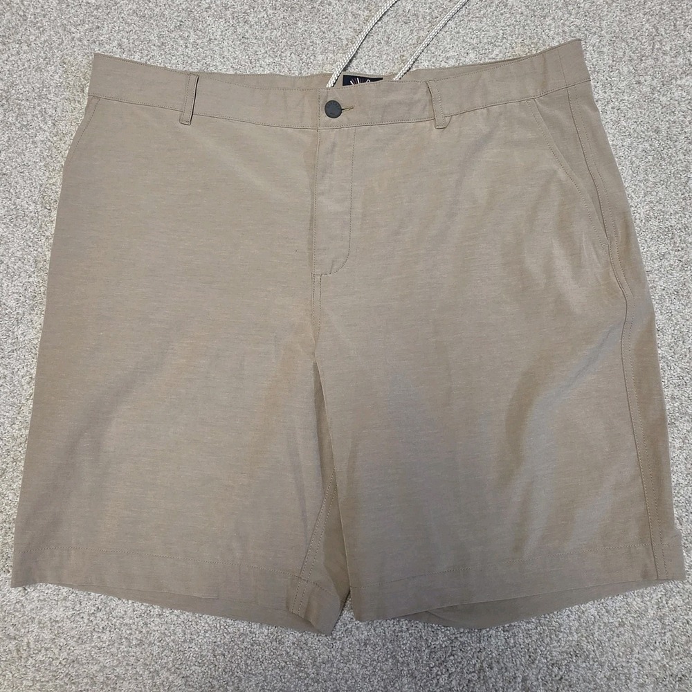 Faherty Shorts Mens 40 Tan All Day Drawstring Hybrid Chino Beach Performance 9"